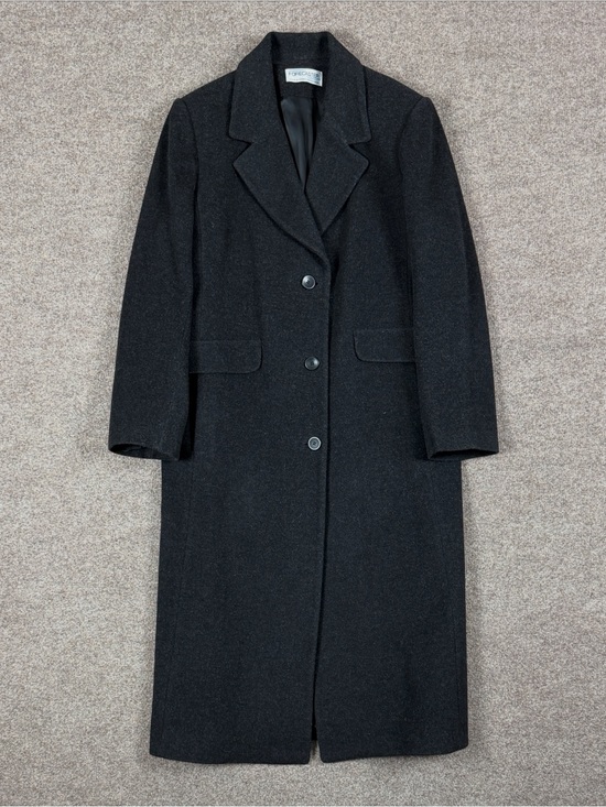 forecaster of boston Jackets & Blazers - Vintage Forecaster Grey Long Wool Cashmere Overcoat Womens 10 Medium Winter Coat